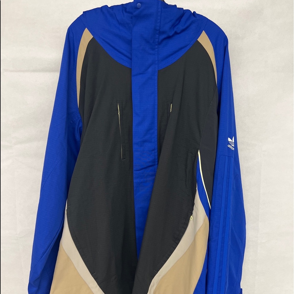 NEW NWT $170 ADIDAS ALLTIMERS JACKET BLUE / CARBON Mesh lining colorblock coat - Picture 7 of 12